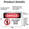 Signmission Spa Closed Do Not Enter Danger Sign, Vinyl Decal, 10in W x 7in L, 2PK OS-2PACK-DS-D-710-L-1633 - alternate 5